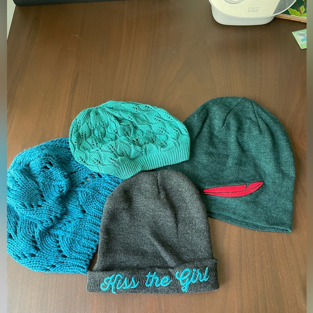 Four beanies